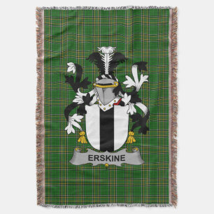 Irish Erskine Coat of Arms Familienwappen Irland Decke