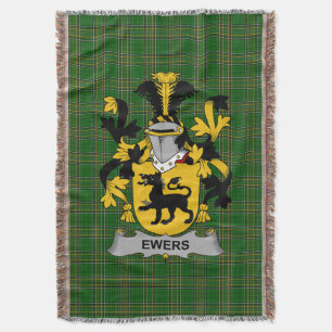 Irish Ewers Coat of Arms Familienwappen Irland Decke