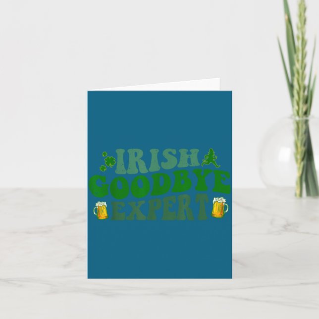 Irish-Experte für Abschied Lustig St. Patrick's Da Karte (Vorderseite)