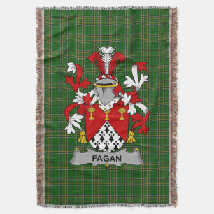 Irish Fagan Coat of Arms Familienwappen Irland Decke