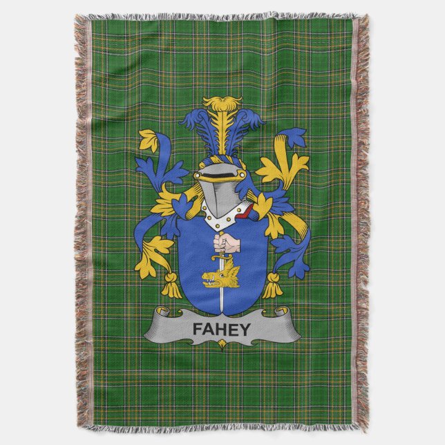Irish Fahey oder O_Fahy Coat of Arms Familienwappe Decke (Vorderseite Vertikal)
