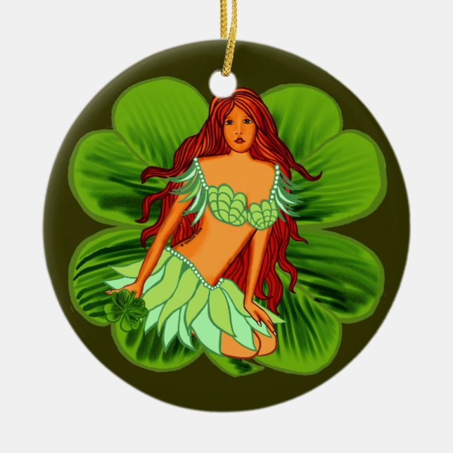 Irish Fairy Zollschmuck Keramik Ornament (Vorne)