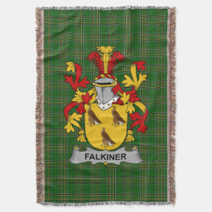 Irish Falkiner Coat of Arms Familienwappen Irland Decke