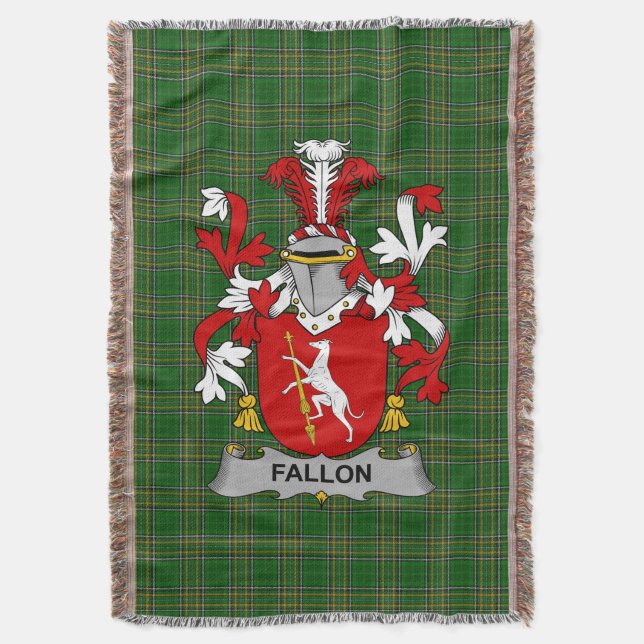 Irish Fallon oder O_Fallon Coat of Arms Family Cre Decke (Vorderseite Vertikal)