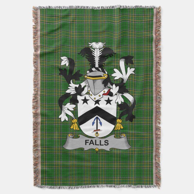 Irish Falls Coat of Arms Familienwappen Irland Decke (Vorderseite Vertikal)