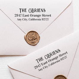 Irish Family Name & Rücksendeadresse Rubber Briefm Gummistempel