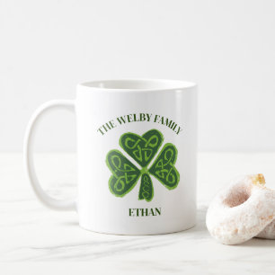 Irish Family Name Vintages keltisches Kleeblatt Cu Kaffeetasse