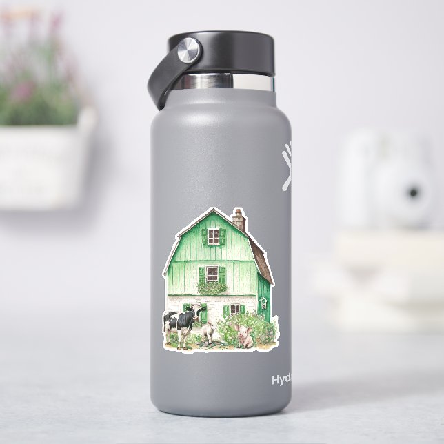 Irish Farmhouse | Green Stall Sticker (HydroFlask)