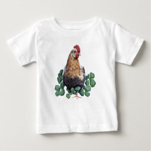 Irish Farmhouse   Niedliches Rooster in Clover Bab Baby T-shirt