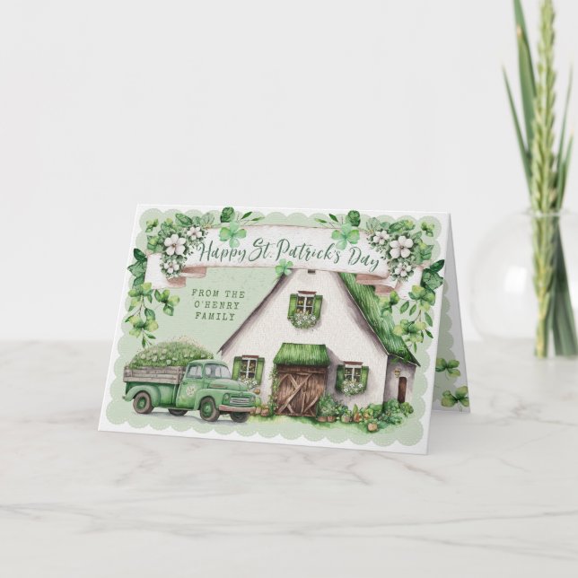 Irish Farmhouse | St Patrick's Day Card Karte (Vorderseite)