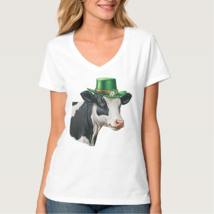 Irish Farmhouse St. Patrick's Day Cow T - Shirt