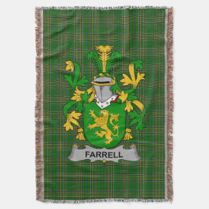 Irish Farrell oder O_Ferrell Coat of Arms Family C Decke