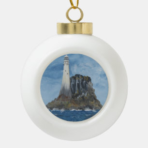 Irish Fastnet Lighthouse, Landkreis Cork, Ireland Keramik Kugel-Ornament