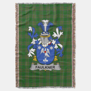 Irish Faulkner Coat of Arms Familienwappen Irland Decke