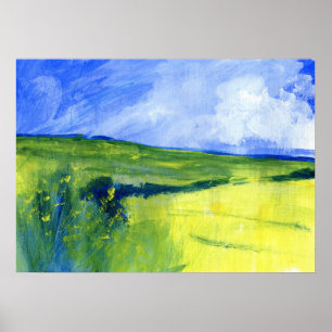 Irish Fields Painting Poster