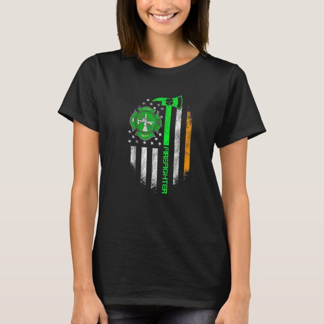 Irish Firefighter St Patricks Day Shirt Fireman Pr (Vorderseite)