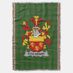 Irish Fitz-Henry Coat of Arms Familienwappen Irlan Decke