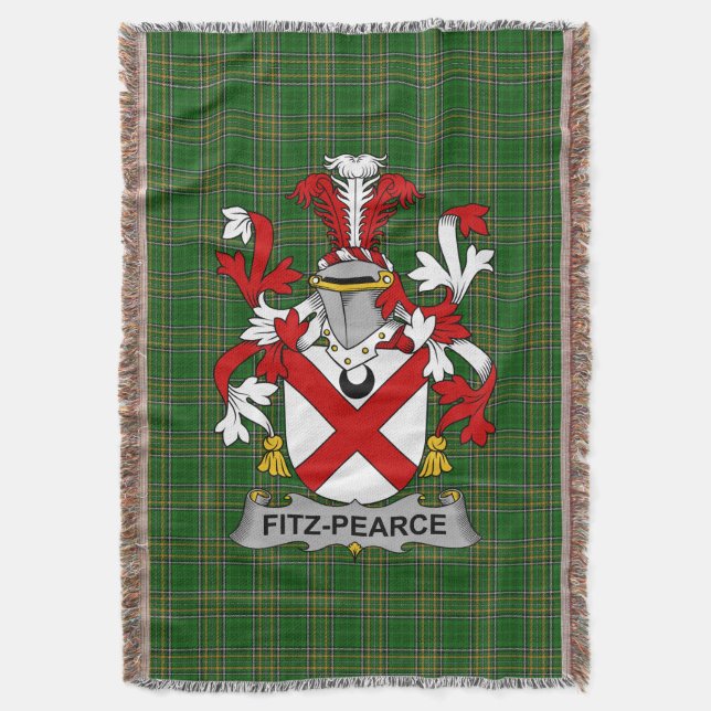 Irish Fitz-Pearce Coat of Arms Familienwappen Irla Decke (Vorderseite Vertikal)