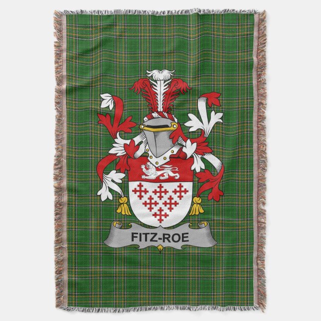 Irish Fitz-Roe Coat of Arms Familienwappen Irland Decke (Vorderseite Vertikal)