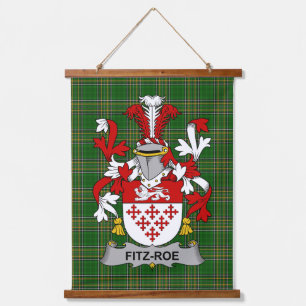 Irish Fitz-Roe Coat of Arms Familienwappen Wandteppich Mit Holzrahmen