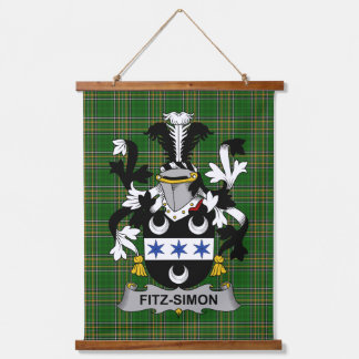 Irish Fitz-Simon Coat of Arms Familienwappen Wandteppich Mit Holzrahmen