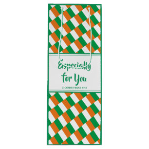IRISH FLAG Christliche Verse Geschenktüte Für Weinflaschen