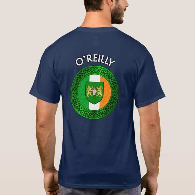 Irish Flag Clover Celtic Knot - O'Reilly T - Shirt (Rückseite)