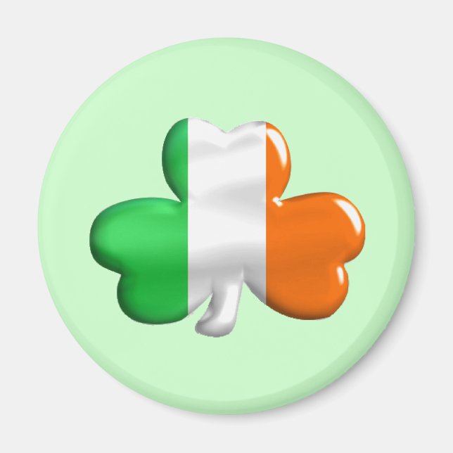 Irish Flag Clover Magnet (Vorne)