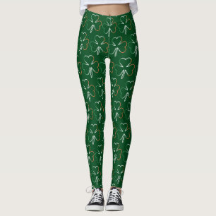 Irish Flag Colors Kleeblatts Clovers St Patrick Le Leggings