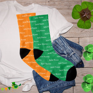 Irish Flag Colors Personalisiert St Patrick's Day Socken