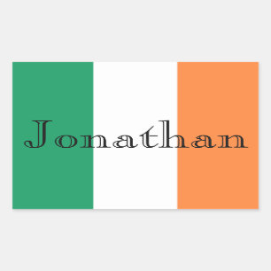 Irish Flag Customizable Name stkcn Rechteckiger Aufkleber