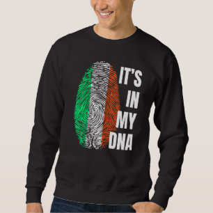 Irish Flag Dna Fingerprint Irland Sweatshirt