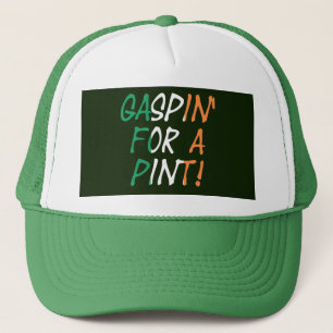 Irish Flag Gaspin für einen Pint-Overlay-Thcc Truckerkappe