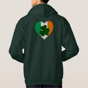 Irish Flag Heart Kleeblatt Clover St Patrick Hoodie