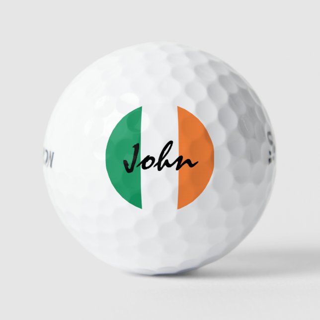Irish Flag Individuelle Name ssf gbcn Golfball (Vorderseite)