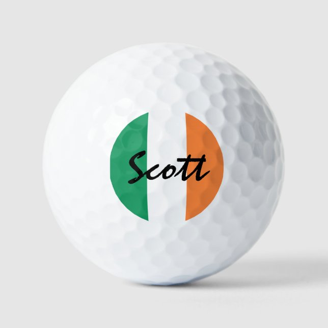 Irish Flag Individuelle Name va gbcnt Golfball (Vorderseite)