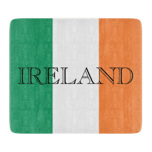 Irish Flag Ireland Glass Cutting Board Schneidebrett