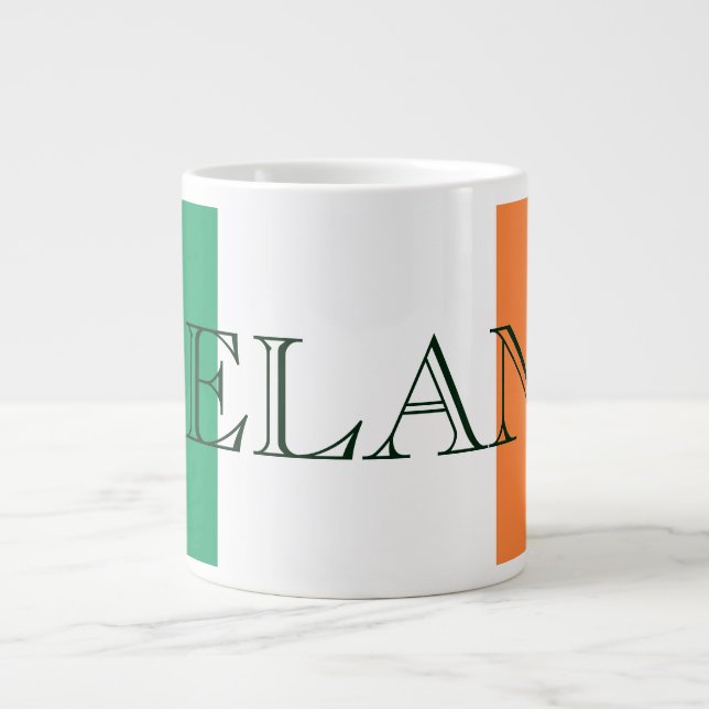 Irish Flag Ireland Jumbo-Tasse (Vorderseite)