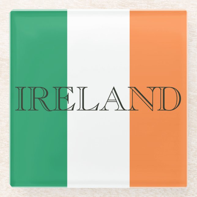 Irish Flag Ireland Küste Glasuntersetzer (Vorderseite)