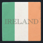 Irish Flag Ireland Küste Steinuntersetzer<br><div class="desc">Irish Flag Irland Stone Untersetzer Design © Trinkets and Things 2017 - AHP Design. Alle Rechte vorbehalten.</div>