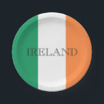 Irish Flag Ireland Pappteller<br><div class="desc">Irish Flag Irland Paper Teller Design © Trinkets and Things 2017 - AHP Design. Alle Rechte vorbehalten.</div>