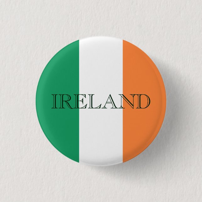 Irish Flag Ireland pbcn Button (Vorderseite)