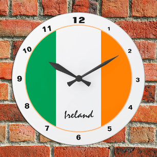 Irish Flag & Ireland Trendmode /design Runde Wanduhr