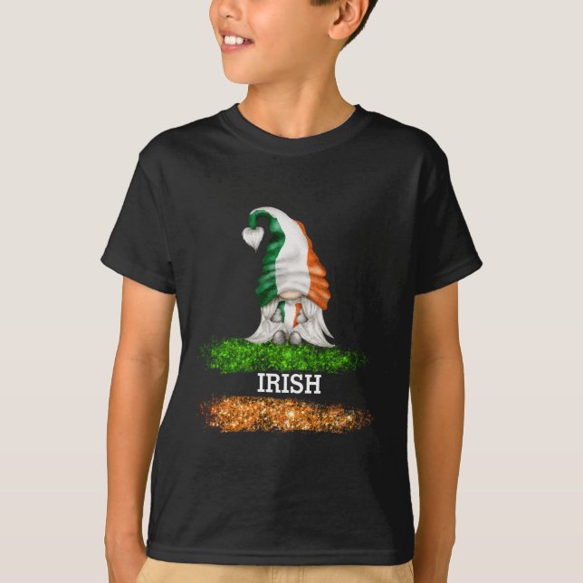 *~* IRISH Flag IRLAND GNOME BOY T-Shirt (Vorderseite)