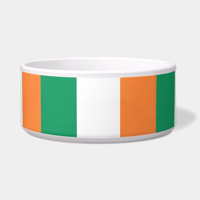 Irish Flag Keramik Pet Bowl (Hunde/Katzen) Napf (Vorderseite)