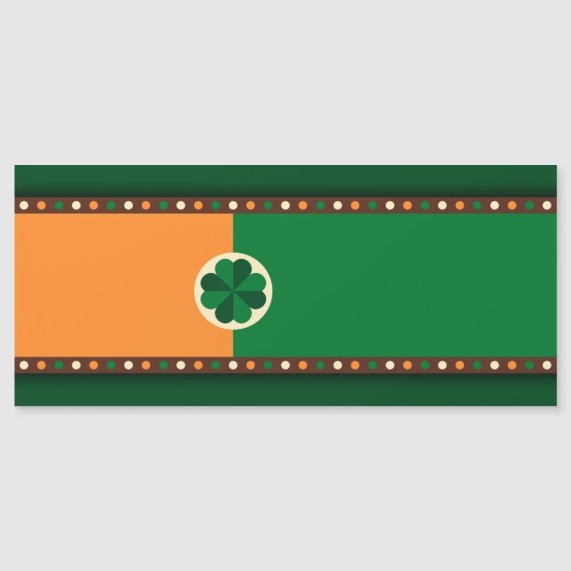 Irish Flag Kleeblatt am St. Patrick's Day Magnetkarte (Vorderseite)