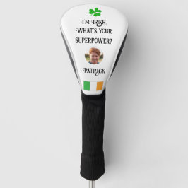 Irish Flag & Kleeblatt Foto Golf Head Cover Headcover