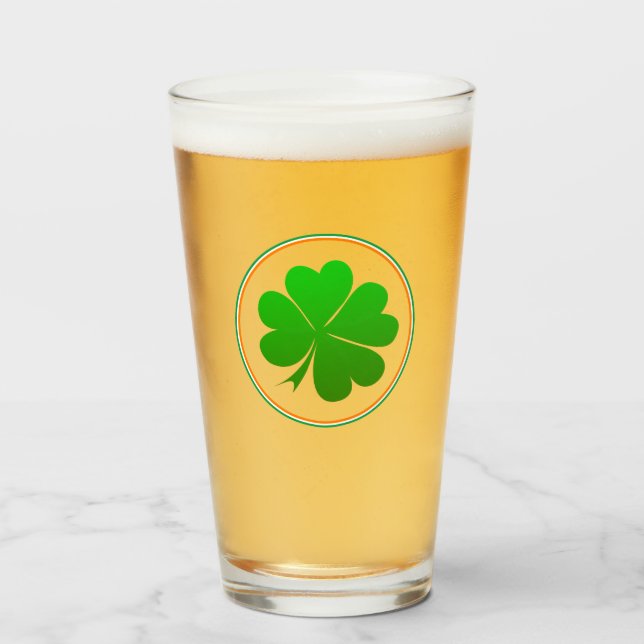 Irish Flag, Kleeblatt, Ireland Party, St Patrick Glas (Vorne (Gefüllt))