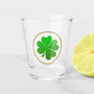 Irish Flag, Kleeblatt, Ireland Party, St Patrick Schnapsglas