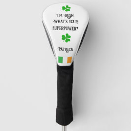 Irish Flag & Kleeblatt personalisiert Golf Head Co Headcover